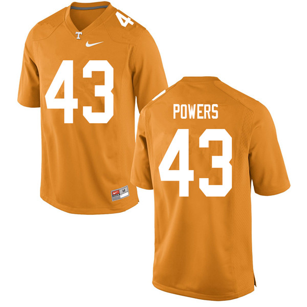 Men #43 Jake Powers Tennessee Volunteers College Football Jerseys Sale-Orange